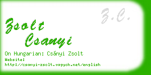 zsolt csanyi business card